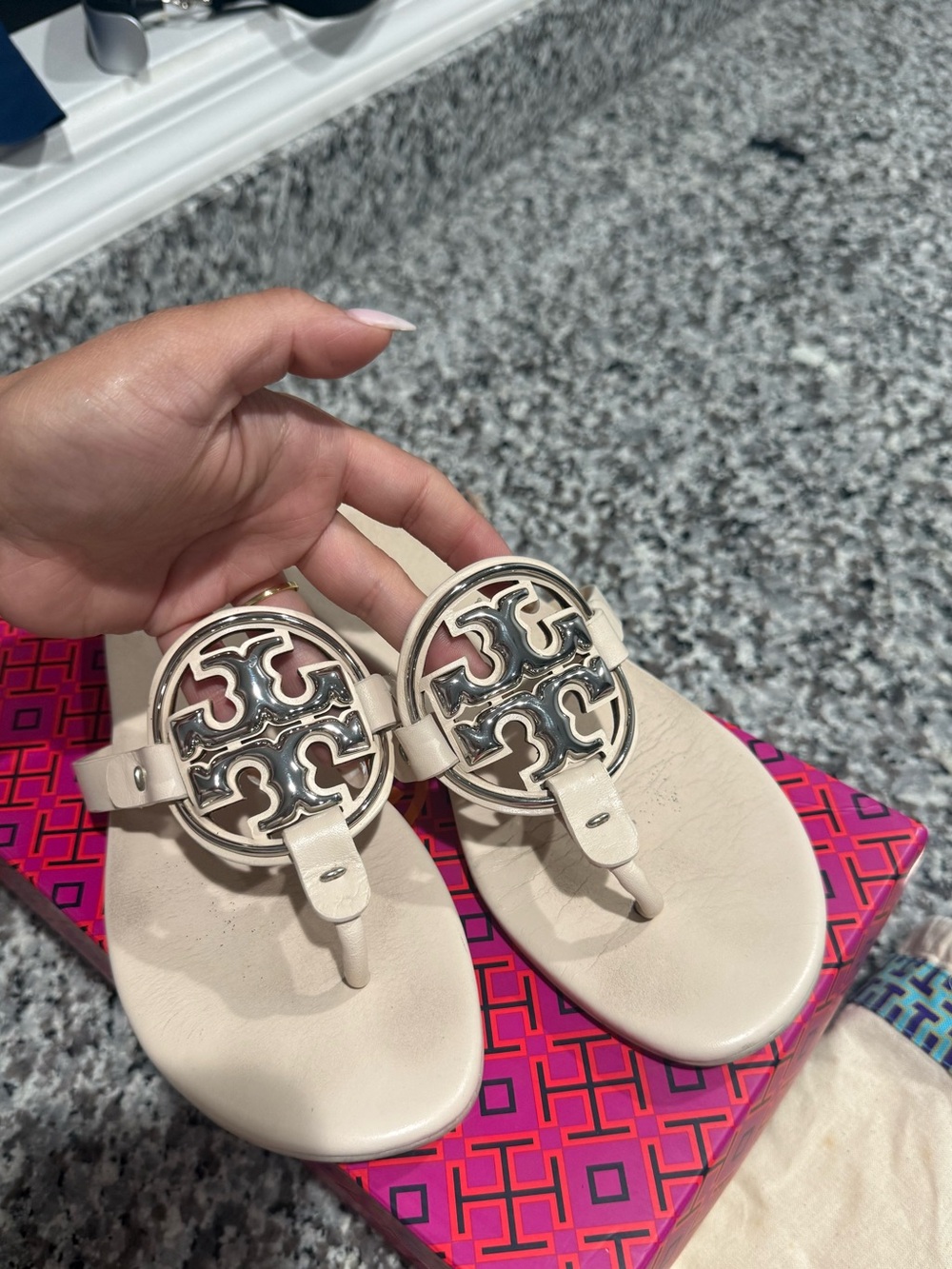 Tory Burch Miller Sandals – New Cream – Size 6.5